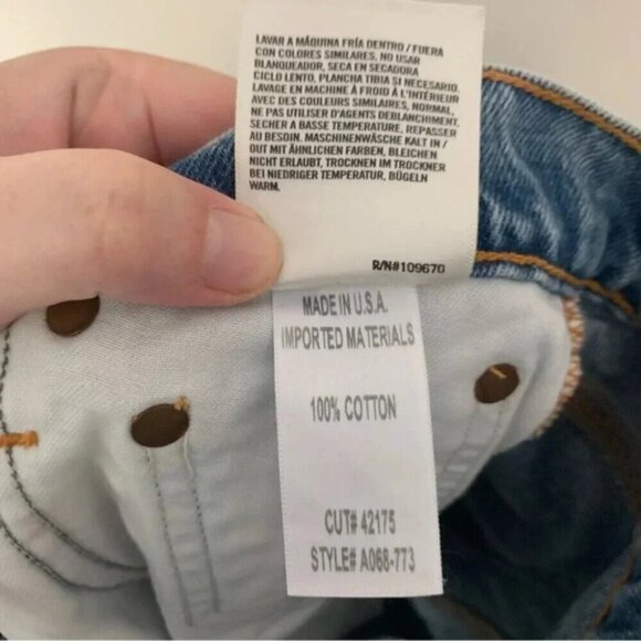 Agolde Denim Button Fly Mini Skirt 24 - Picture 4 of 7